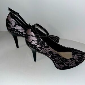 Madeleine Black Lace Heels